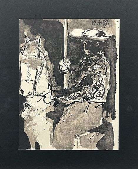 Very Collectible Pablo Picasso Lithograph from Toros y Toreros Circa 1961