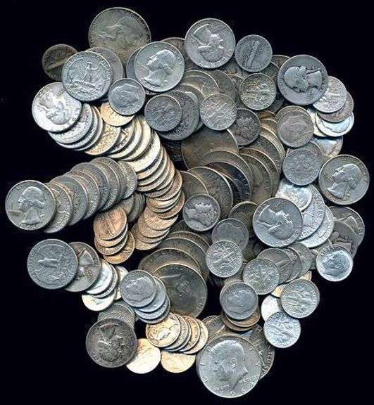 Giant Lot of 160 Assorted 90% US Silver Coinage