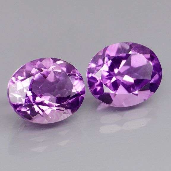 Glittering 6.79ct violet Amethyst pair