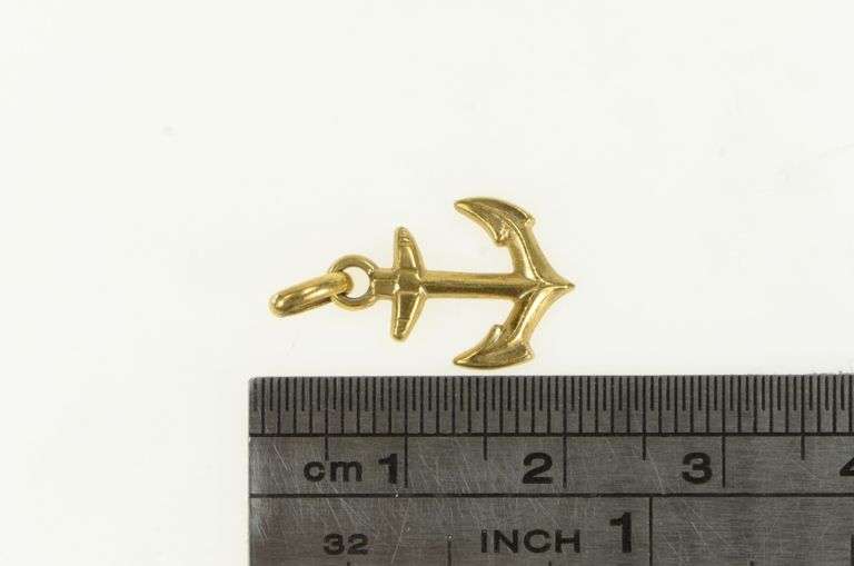 10K Yellow Gold Anchor Nautical Sailing Hope Symbol Charm/Pendant