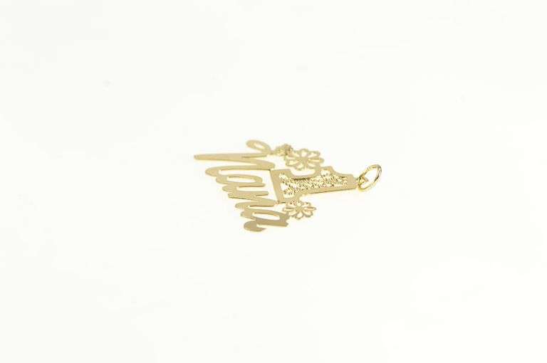 14K Yellow Gold #1 Number One Nana Grandma Granny Charm/Pendant