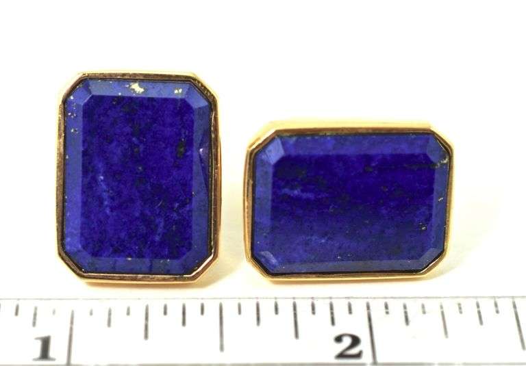 Vibrant 18K Lapis Earrings