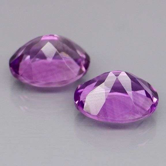 Glittering 6.79ct violet Amethyst pair