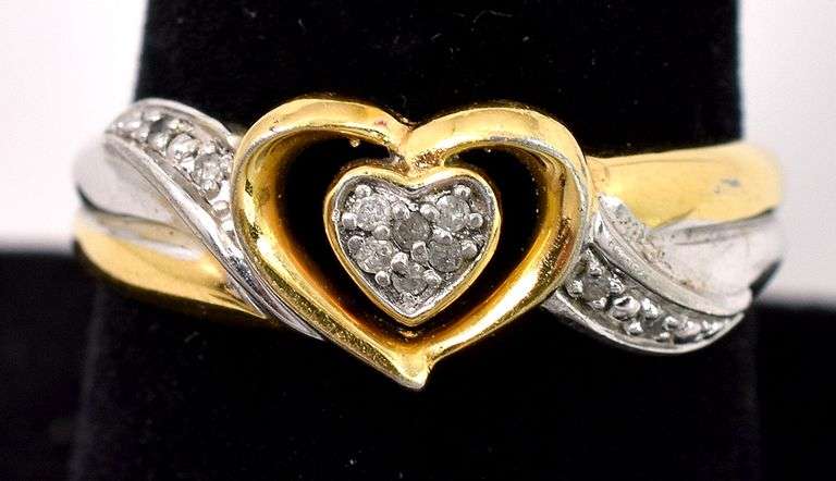 Vermeil Heart Ring in Sterling Silver