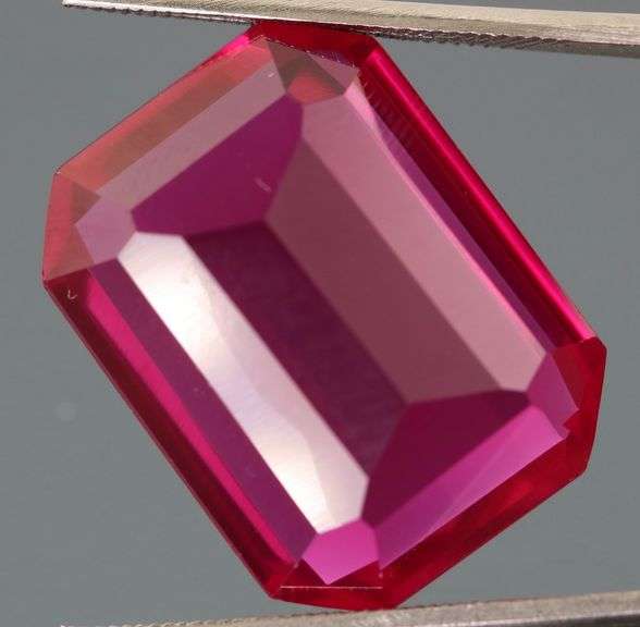 Substantial 23.58ct lab grown top red Ruby