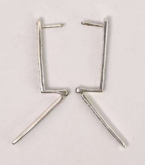 Marcasite Gem Dangle Earrings in Sterling Silver