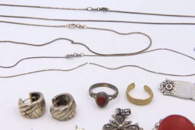 Group Lot of Vintage 925 Sterling Silver Scrap Jewelry