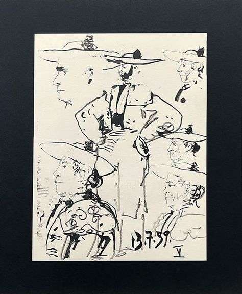 Very Collectible Pablo Picasso Lithograph from Toros y Toreros Circa 1961