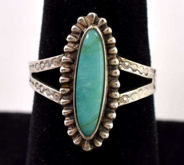 Maisel Indian Trading Post Turquoise Ring in Sterling Silver