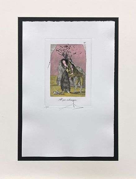 Original Hand Signed Dali from Les Caprices de Goya Suite