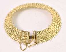 Wonderful 14K Yellow Gold Mesh Chain Bracelet