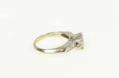 14K White Gold 1950's 0.80 Ctw Diamond Engagement Ring