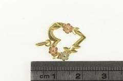 14K Yellow Gold Two Tone Rose Flower Black Hills Gold Charm/Pendant