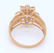 10KT Yellow gold Cluster Ring