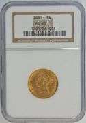 Real fresh BU 1881 US $5 Liberty Gold Piece, NGC MS62