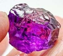 Big 51ct rich violet uncut Amethyst