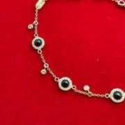 BRAND NEW 14K YELLOW GOLD DIAMOND AND ONYX BRACELET