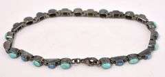 Turquoise Tennis Bracelet in Sterling Silver
