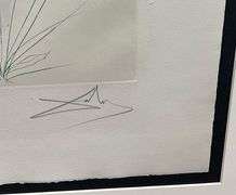 Rare Hand Signed Salvador Dali Etching with Gold Dust Cirac 1971