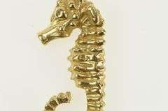 14K Yellow Gold 3D Sea Horse Ocean Animal Fish Charm/Pendant