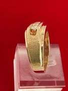 CERTIFIED MEN'S 14K GOLD AND DIAMOND RING