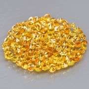 Incredible 3.69ct diamond cut yellow Sapphire set