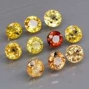 Glittering 3.17ct set of 10 multi-hue Songean Sapphires