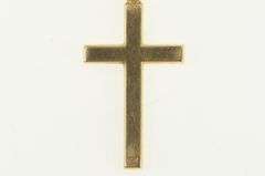 14K Yellow Gold Diamond Cross Christian Faith Symbol Pendant
