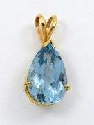 Lovely Pear Shaped Aquamarine Pendant