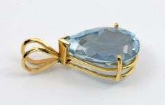 Lovely Pear Shaped Aquamarine Pendant