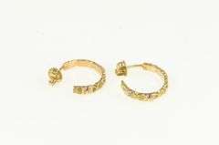 14K Yellow Gold Black Hills Gold Rose 3/4 16.6mm Hoop Earrings