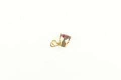 14K Yellow Gold Round Natural Ruby Solitaire Vintage Pendant