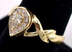 Astounding Diamond Ring In 14K Yellow Gold