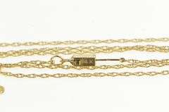 14K Yellow Gold 1.0mm Woven Spiral Twist Chain Necklace