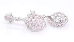 Sparkling White Gold Diamond Dangle Earrings