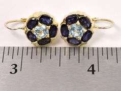 Sterling Silver Flower Dangle Earrings