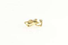 14K Yellow Gold Diamond Freeform Swirl Cluster Statement Pendant