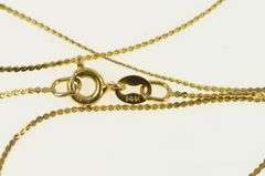 14K Yellow Gold 0.8mm Serpentine Chain Flat Wavy Link Necklace