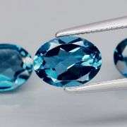 Incredible matched set 3.92ct London Blue Topaz