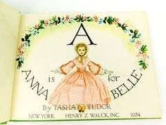1954 Tasha Tudor - A is for Anna Belle Hardback Book