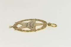 10K Yellow Gold 1903 Morrison Medal Engraved Medallion Charm/Pendant