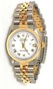 ROLEX DATEJUST WHITE ROMAN DIAL