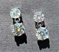 Sparkling 3.25 Cttw Ice Blue Fire Moissanite Earrings