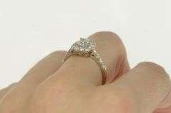 14K White Gold 1.81 Ctw Cushion Diamond Halo Engagement Ring