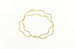 14K Yellow Gold 1.7mm Spiral Coil Vintage Textured Chain Necklace