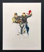 Extremely Rare and Collectible Hand Signed Norman Rockwell Norman Rockwell Cheering