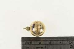 10K Yellow Gold 1940's HSS Enamel Football Sphere Ball Charm/Pendant