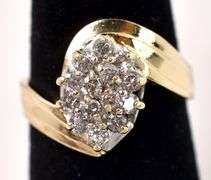 Amazing 14K Yellow Gold Diamond Ring