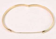 Amazing 14K Yellow Gold Hinged Cuff Bracelet