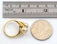 Classic Lustrous Double Pearl Ring